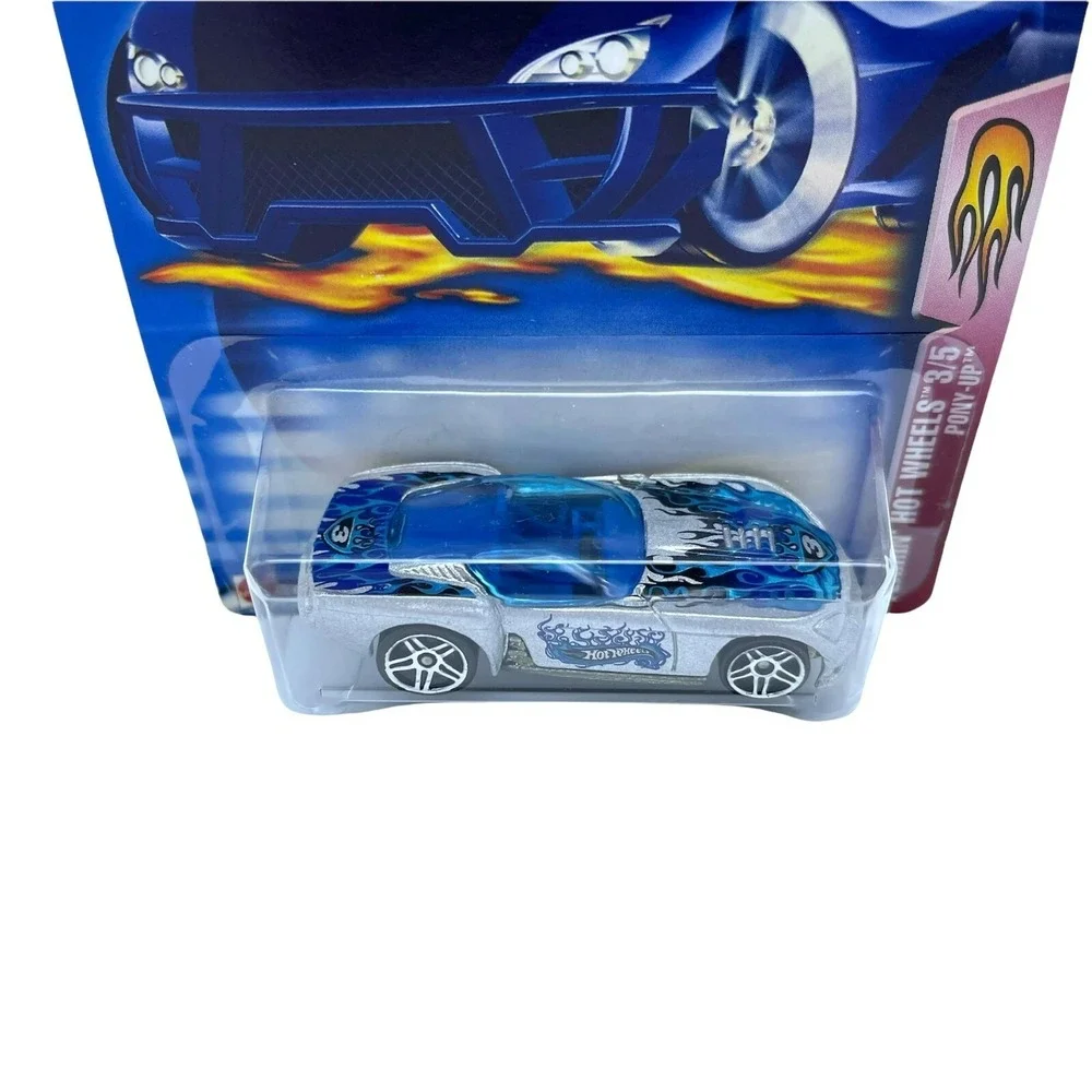 Hot Wheels‎ 35th Flamin' Pony Up Car Silver Diecast 1/64 2002 Collector #062